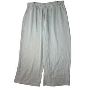 NWT Halara Wide Leg Flowy Linen-Feel Pants Size 2X Light Green